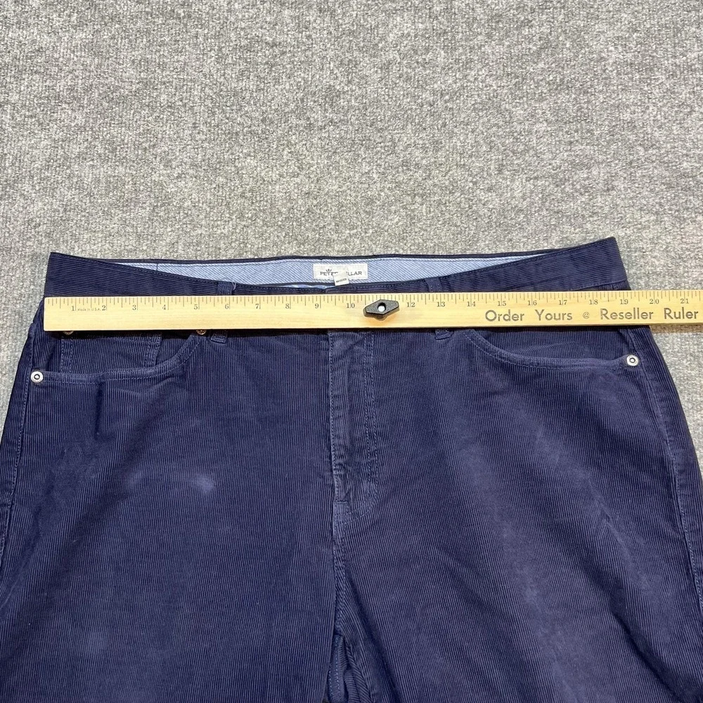 Peter Millar Pants Mens 38 Blue Corduroy Chino Regular Fit 5 Pocket Casual